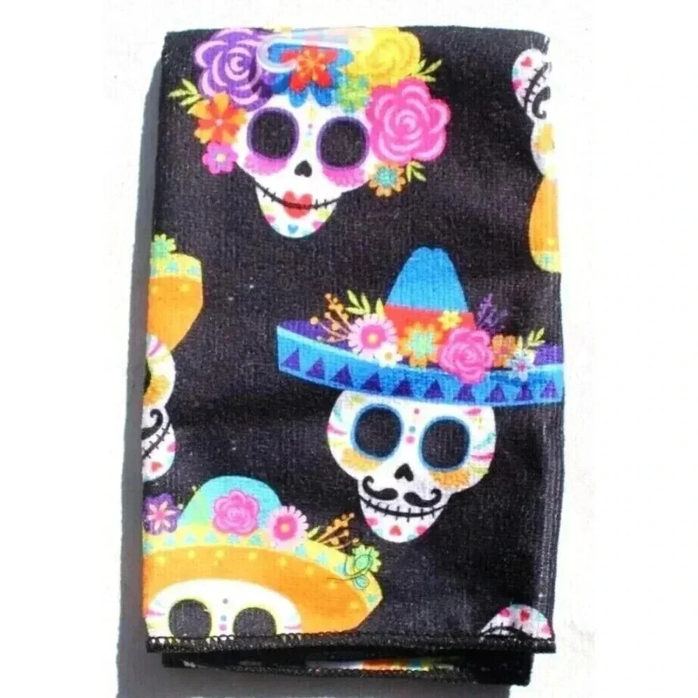 Halloween Day of the Dead KITCHEN TOWEL DIA DE LOS MUERTOS SKELTONS